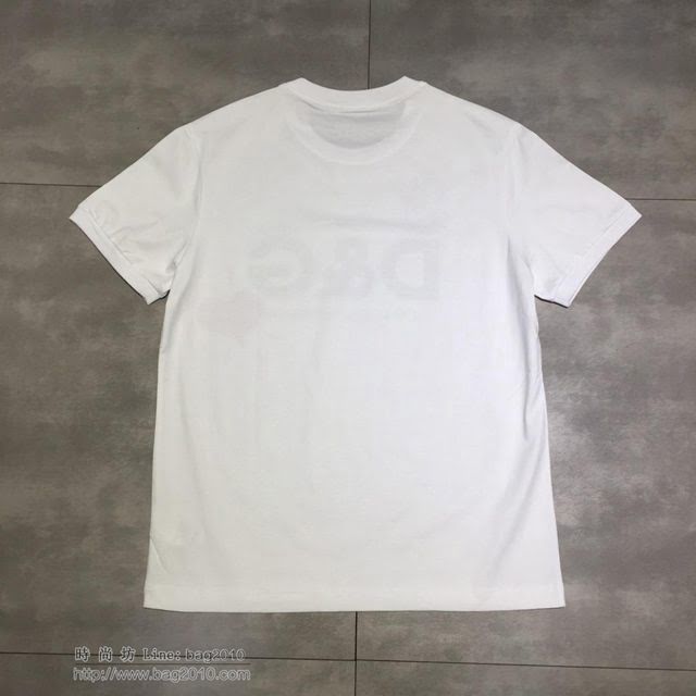 Dolce Gabbana白色短袖 2019新款 DG男T恤  tzy1600